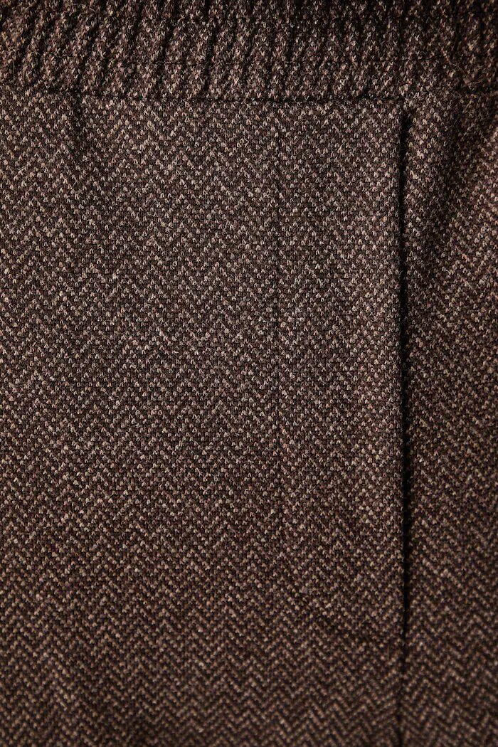 Weekend Max Mara панталон дамски с добавена вълна WKDEDITTA кафяв с висока талия 2625786012600