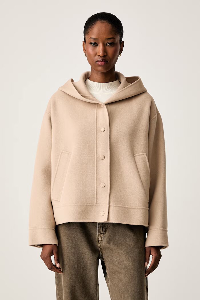 Weekend Max Mara преходно яке дамско с вълна WKDRIDENTE бежово 2625086041600