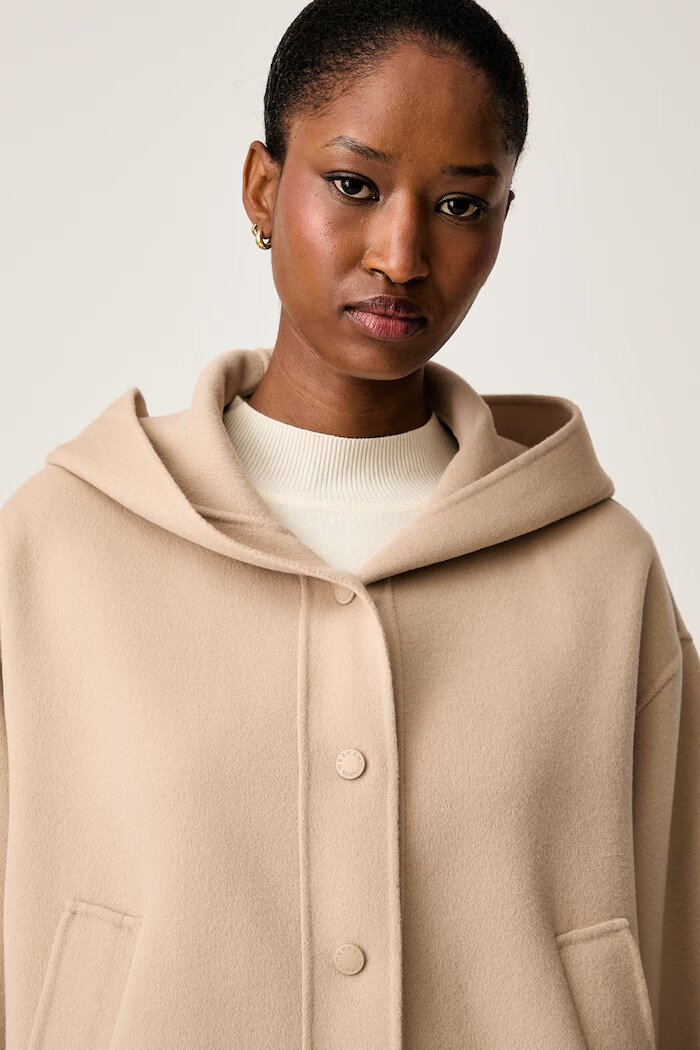 Weekend Max Mara преходно яке дамско с вълна WKDRIDENTE бежово 2625086041600