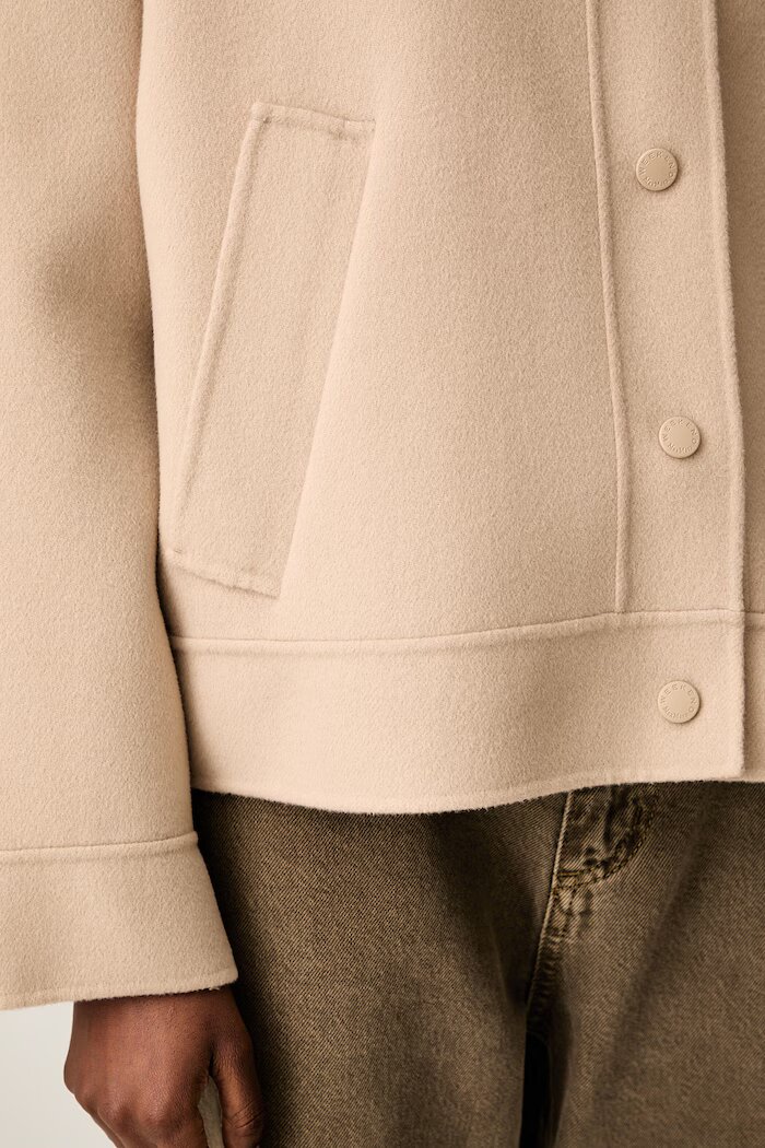 Weekend Max Mara преходно яке дамско с вълна WKDRIDENTE бежово 2625086041600