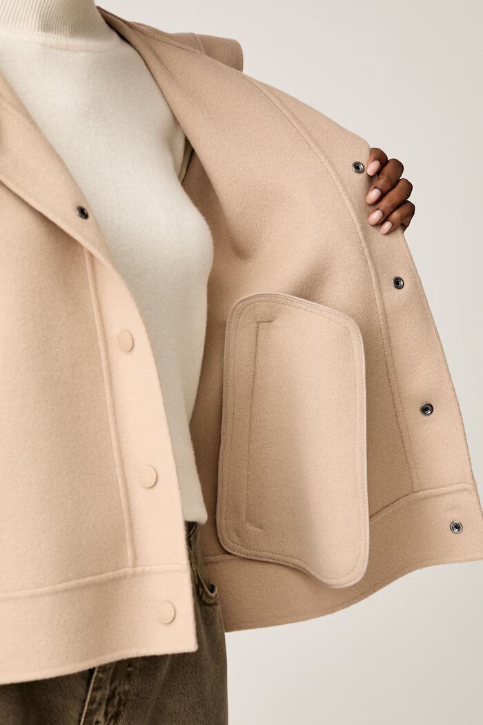 Weekend Max Mara преходно яке дамско с вълна WKDRIDENTE бежово 2625086041600