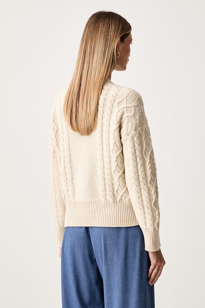 Weekend Max Mara пуловер дамски от вълна WKDALBEN бежов 2625366132600