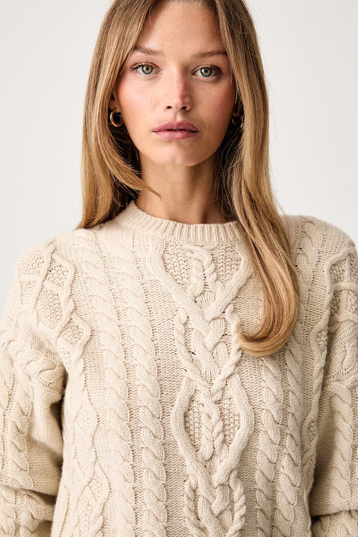 Weekend Max Mara пуловер дамски от вълна WKDALBEN бежов 2625366132600