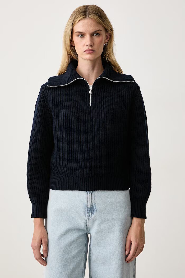 Weekend Max Mara пуловер дамски от вълна WKDLASER тъмносин 2625366182600