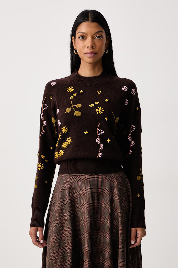 Weekend Max Mara пуловер дамски от вълна WKDRAFIA кафяв 2625366122600