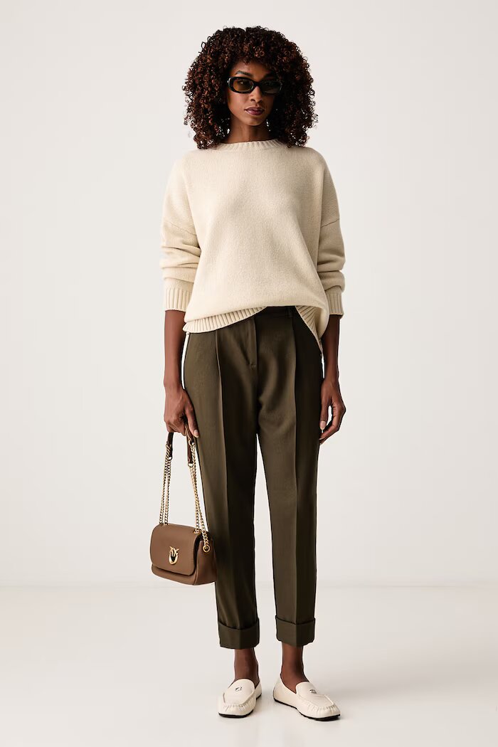 Weekend Max Mara пуловер дамски от вълна WKDSIBARI бежов 2625366212600