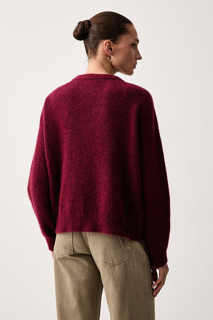 Weekend Max Mara пуловер дамски с добавена вълна WKDTUONO бордо 2625366152600