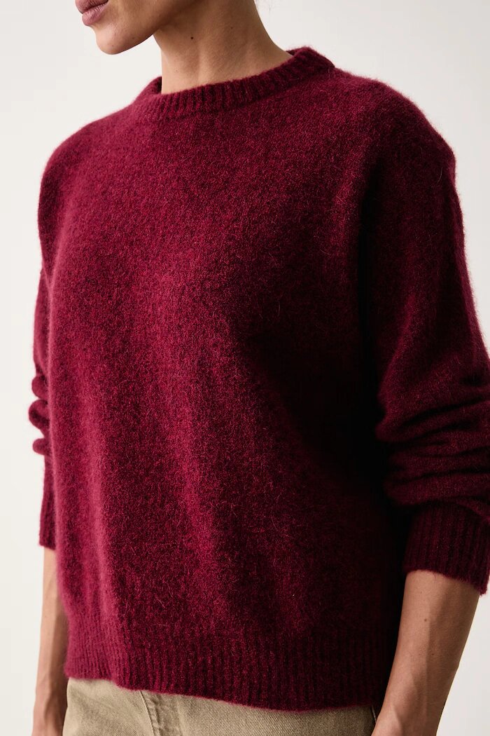 Weekend Max Mara пуловер дамски с добавена вълна WKDTUONO бордо 2625366152600