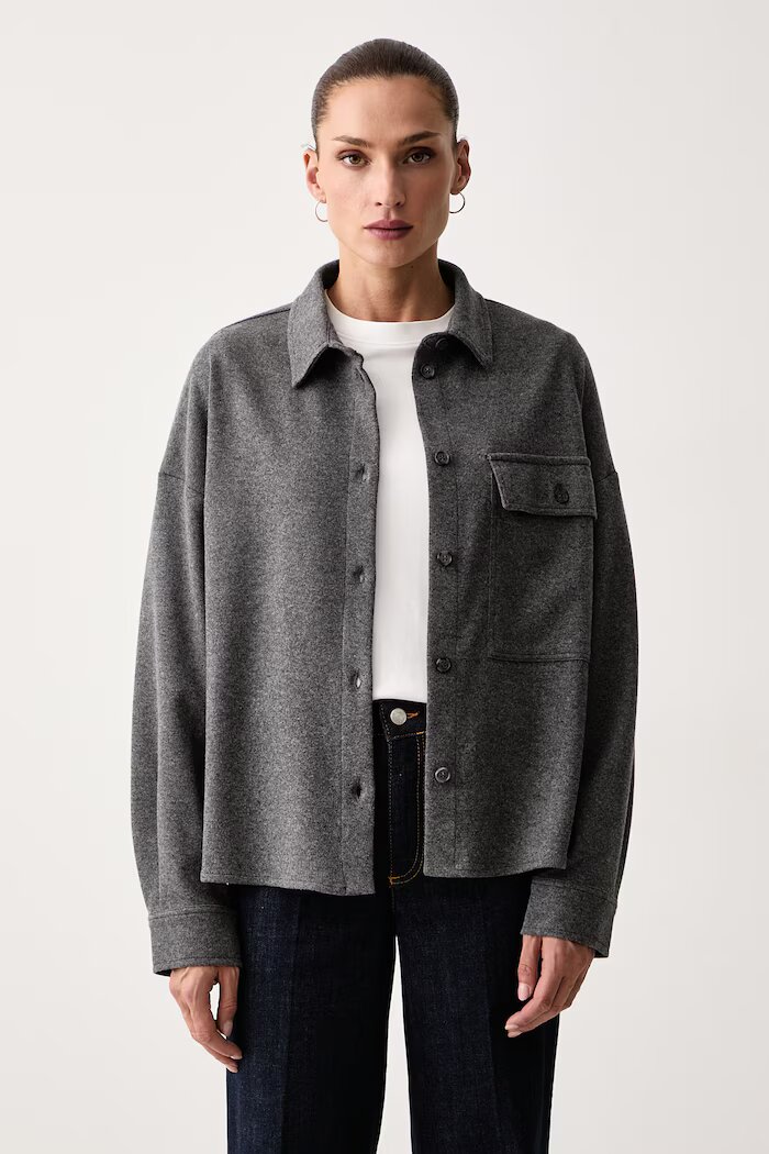 Weekend Max Mara риза дамска WKDAGIATE сива с меланжова шарка 2625916032600