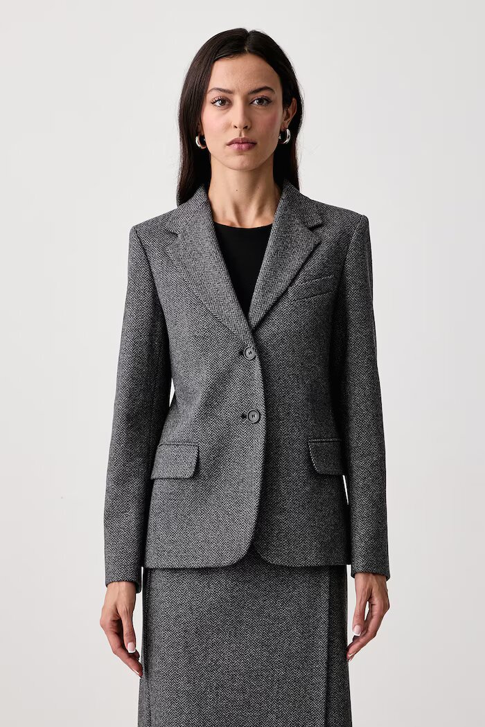 Weekend Max Mara сако дамско с добавена вълна WKDFEROCE сиво 2625916012600