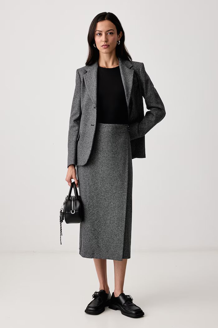 Weekend Max Mara сако дамско с добавена вълна WKDFEROCE сиво 2625916012600