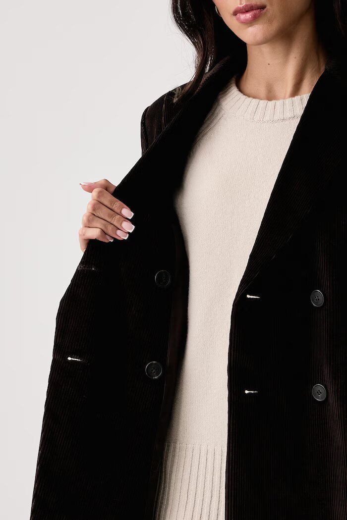 Weekend Max Mara сако с двуредно закопчаване дамско от джинс WKDKATANGA кафяво 2625046012600