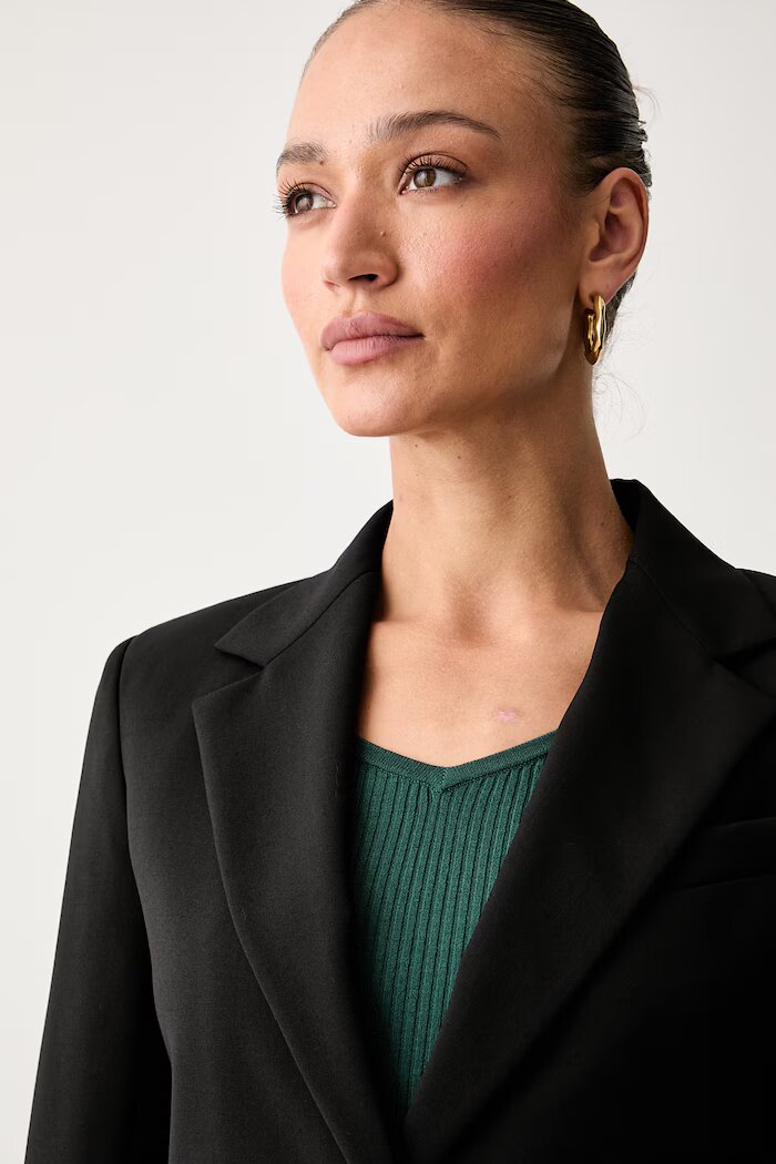 Weekend Max Mara сако с едноредно закопчаване дамско от вълна WKDLAMINE черно 2625046081600