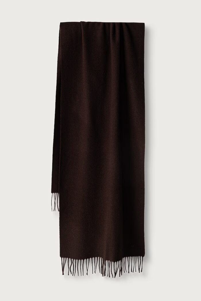Weekend Max Mara шал дамски от вълна WKASCOGLIO кафяв 2625546085600