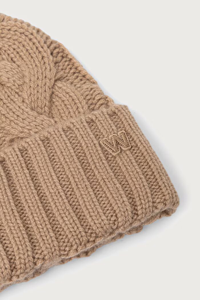 Weekend Max Mara шапка beanie дамска от кашмир WKAZAMPA кафява 2625576015600