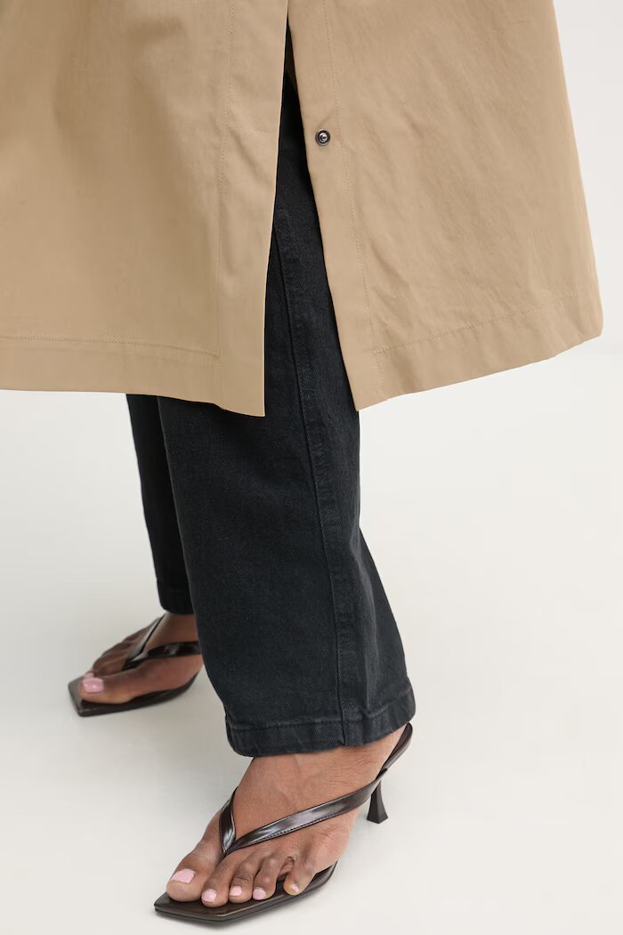 Weekend Max Mara шлифер дамски от памук GIUNCHI бежов 2615021011600