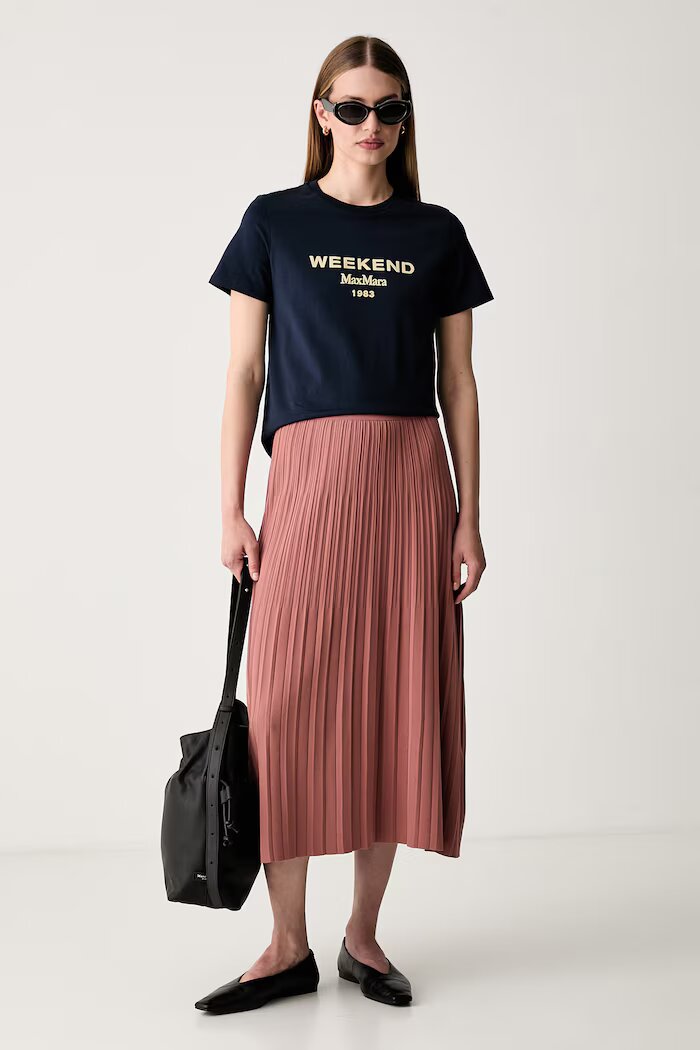 Weekend Max Mara тениска дамска от памук WKDEDISON тъмносиня 2625976041600