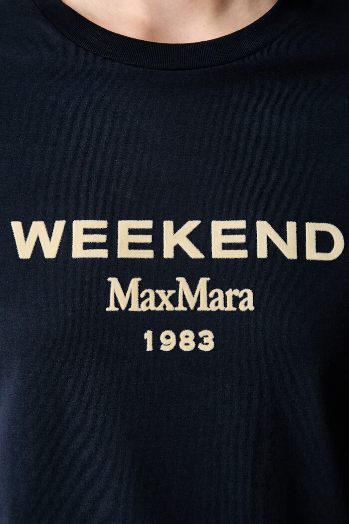 Weekend Max Mara тениска дамска от памук WKDEDISON тъмносиня 2625976041600
