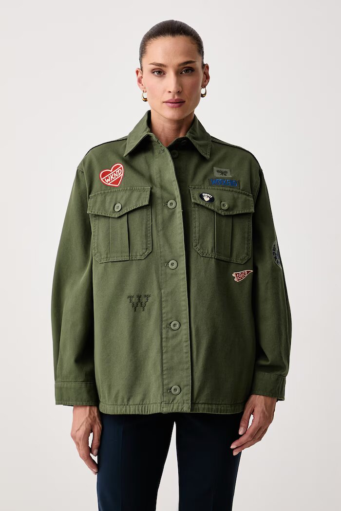Weekend Max Mara яке дамско от памук WKDRAZZA зелено 2625086011600