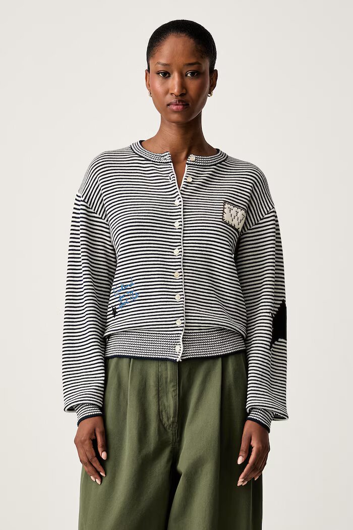 Weekend Max Mara жилетка дамска с памук WKDTEIERA тъмносиня 2625346041600
