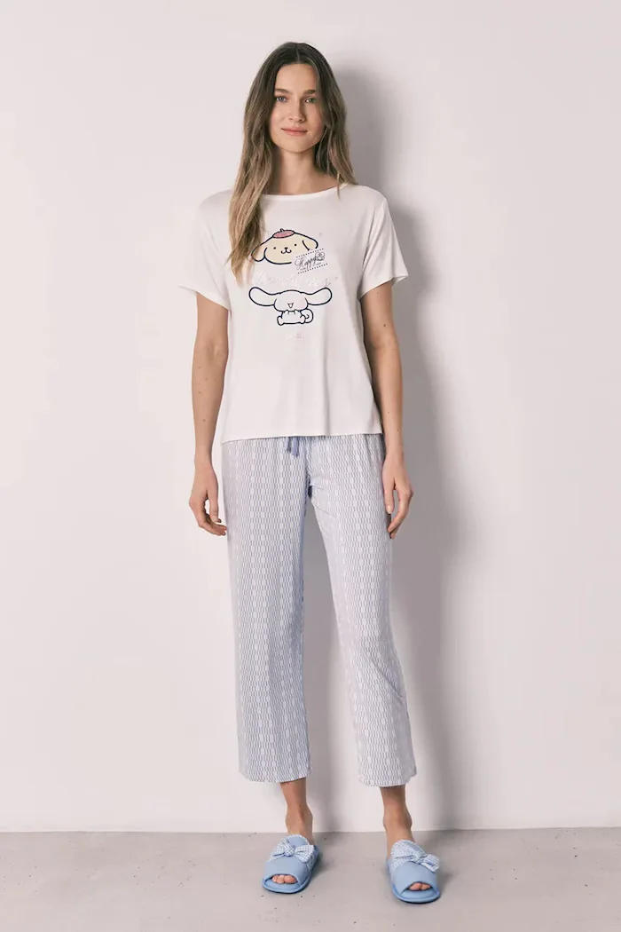 women'secret домашен комплект дамски от вискоза бял 3133509