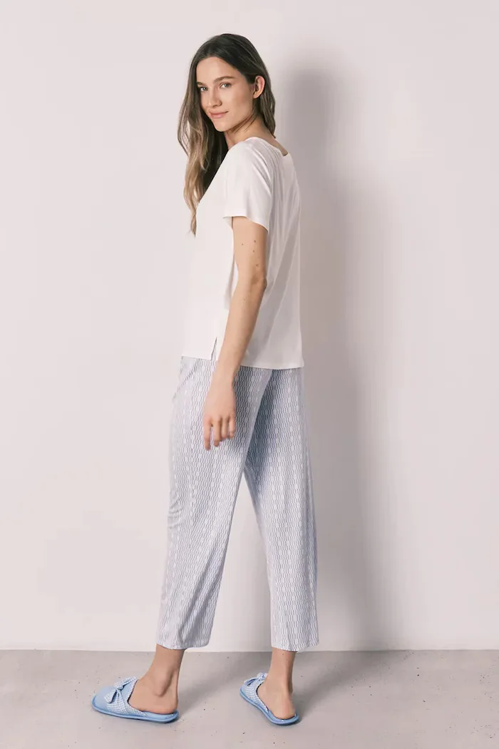 women'secret домашен комплект дамски от вискоза бял 3133509