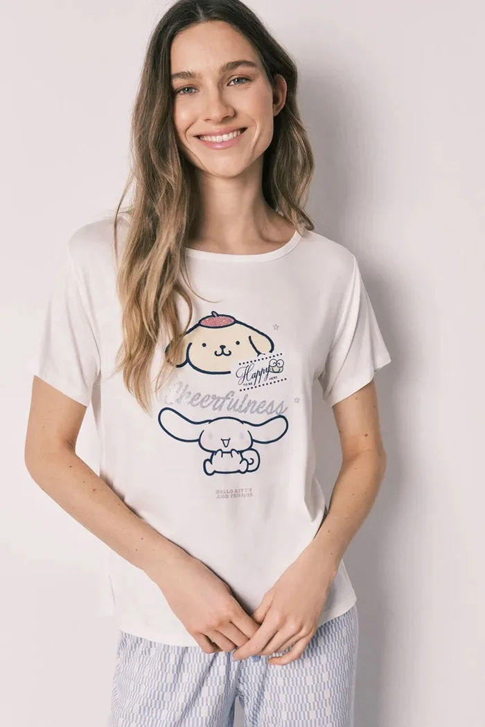 women'secret домашен комплект дамски от вискоза бял 3133509