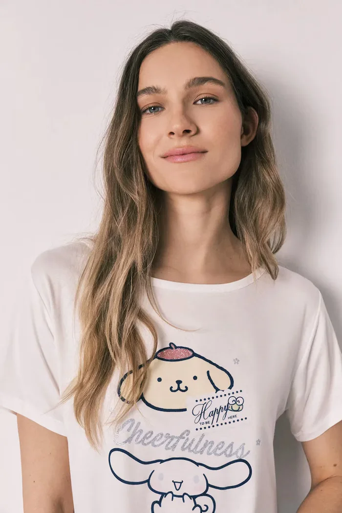 women'secret домашен комплект дамски от вискоза бял 3133509