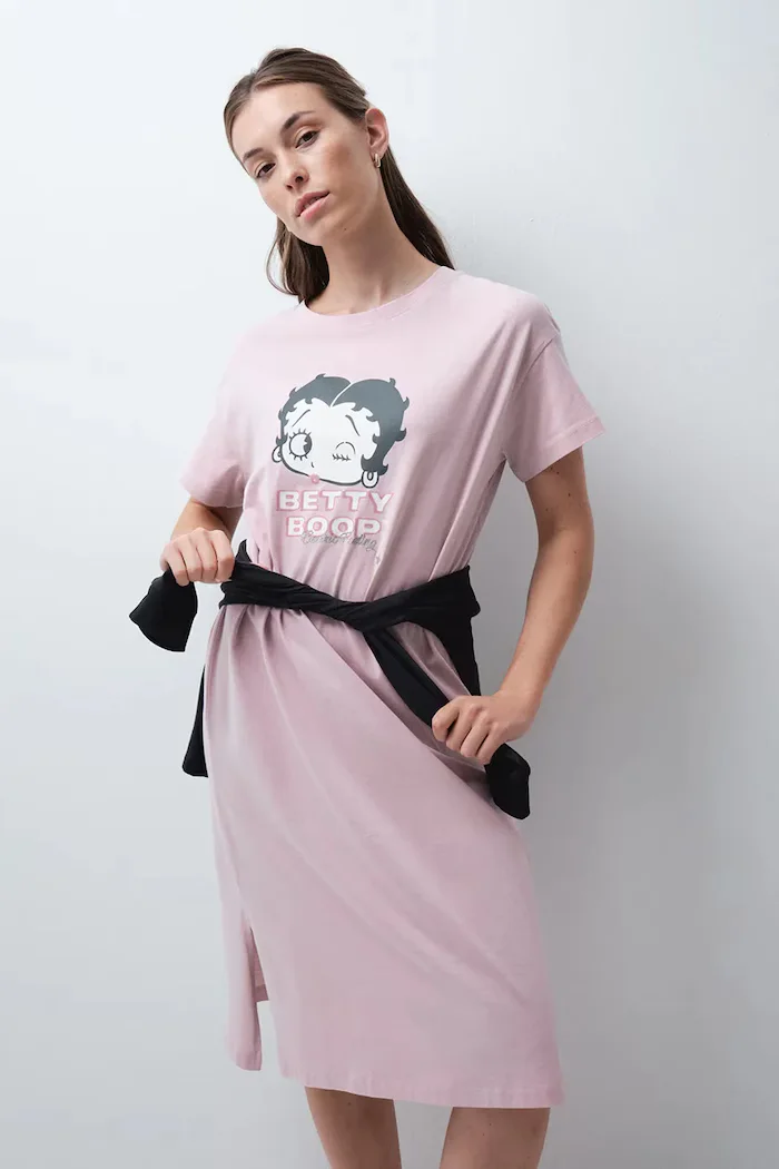 women'secret нощница дамска от памук розова 4444828