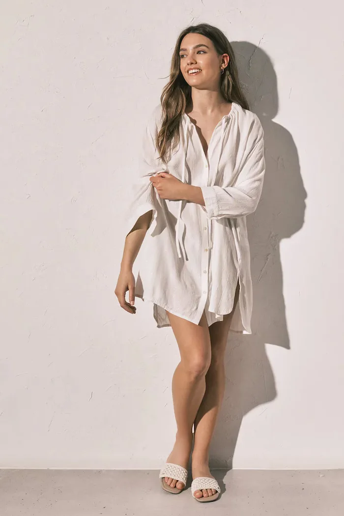 women'secret нощница дамска с вискоза бежова 4924797