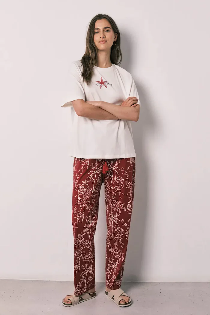 women'secret пижама дамска от памук бежова 3134032