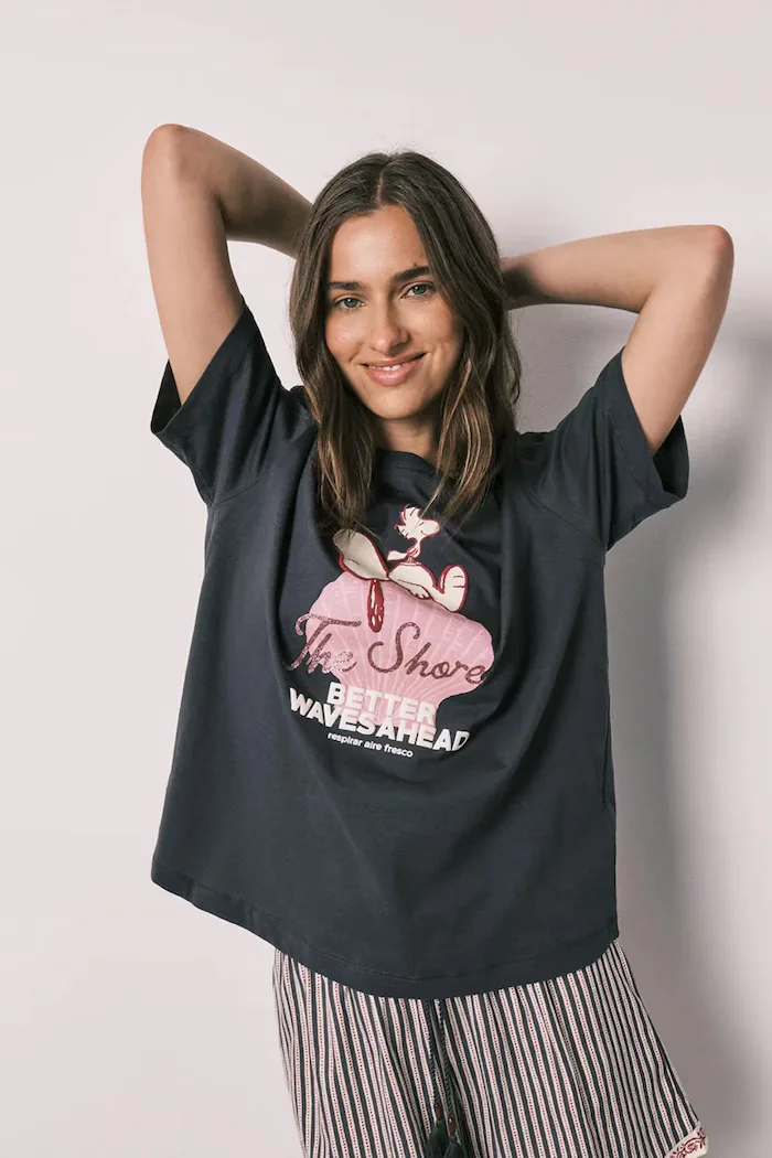women'secret пижама дамска от памук синя 3134022