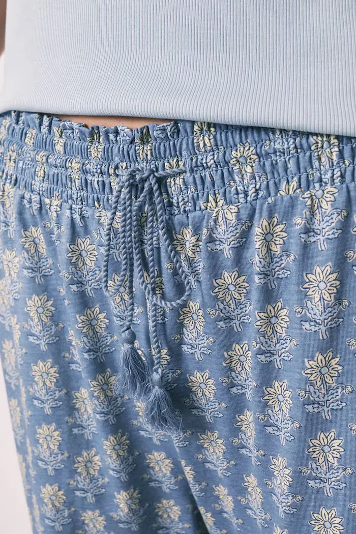 women'secret пижама дамска от памук синя 3593069