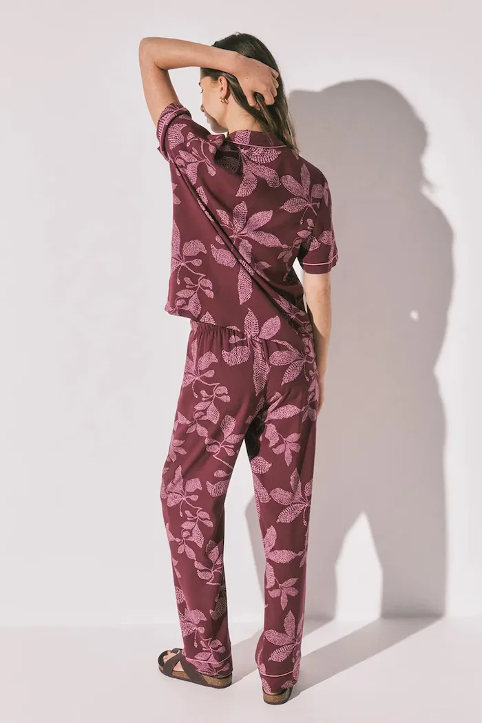 women'secret пижама дамска от вискоза бордо 3794099