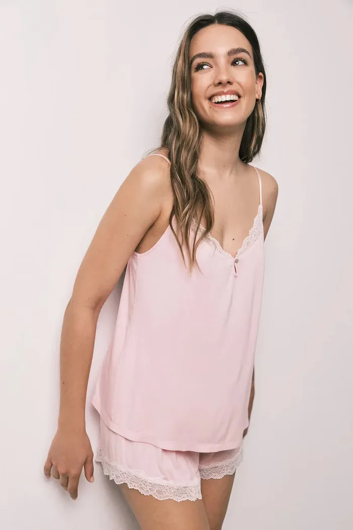 women'secret пижама дамска с вискоза розова 3594735