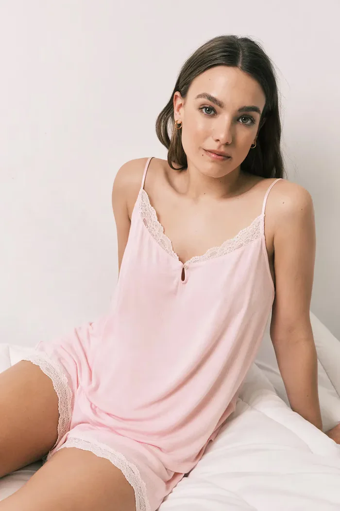 women'secret пижама дамска с вискоза розова 3594735