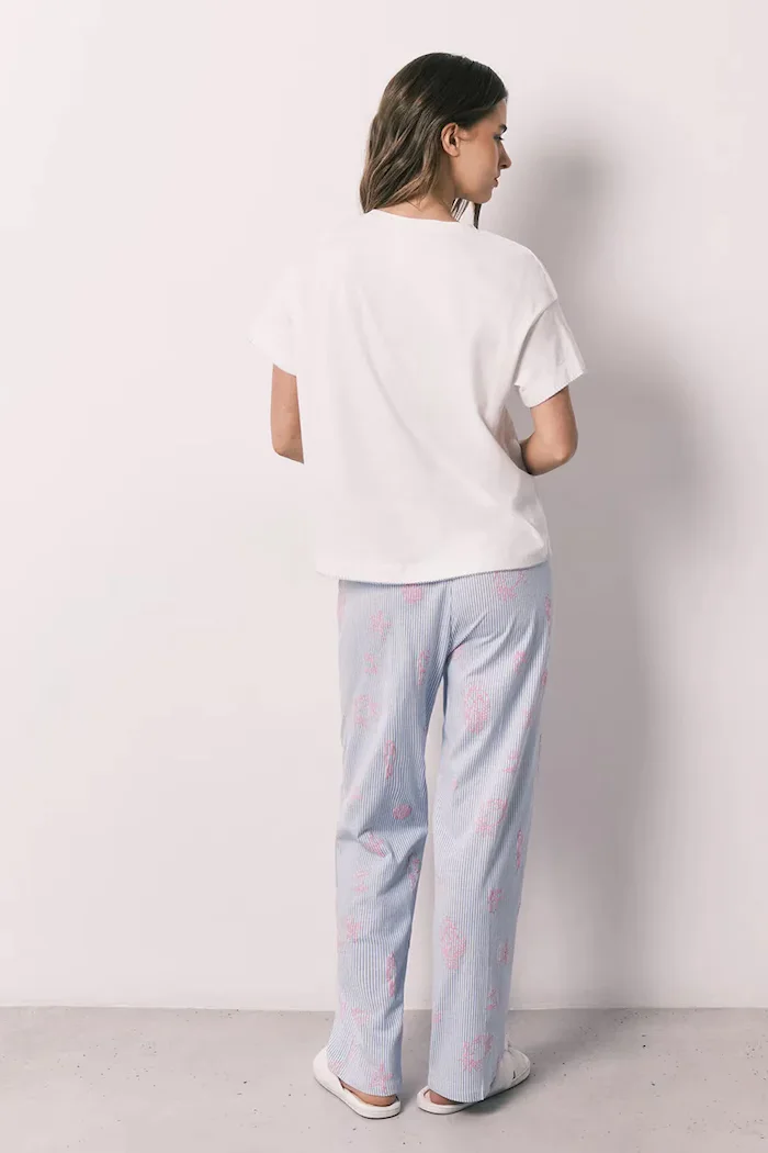 women'secret пижама от две части дамска от памук бяла 3593068