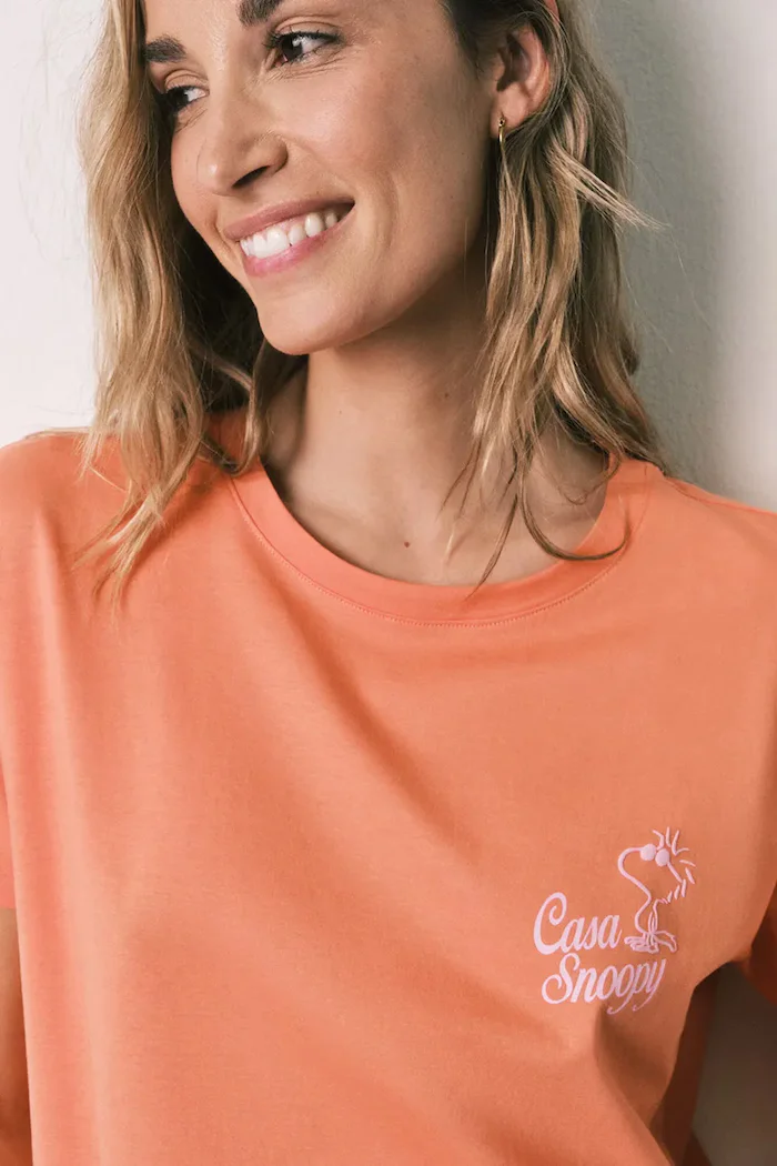 women'secret пижама от две части дамска от памук оранжева 3134037