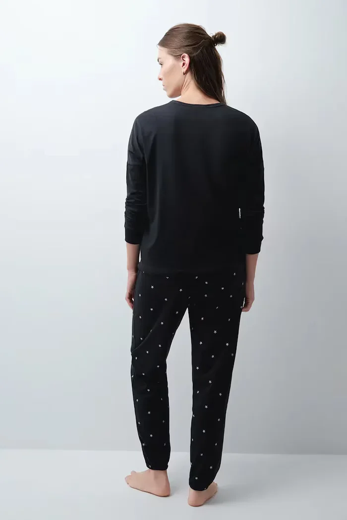 women'secret пижама от две части дамска от памук сива 3134072
