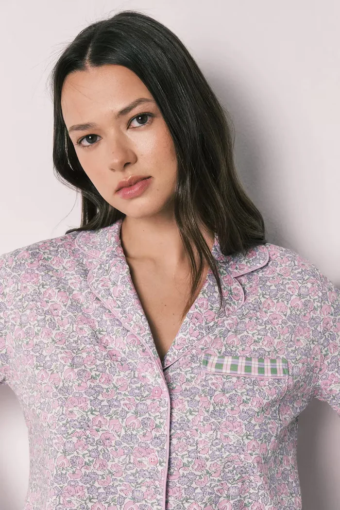 women'secret пижама от две части дамска от памук виолетова 3133528