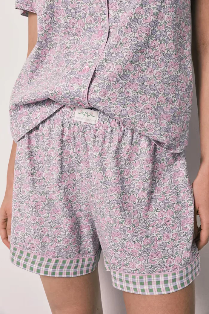 women'secret пижама от две части дамска от памук виолетова 3133528