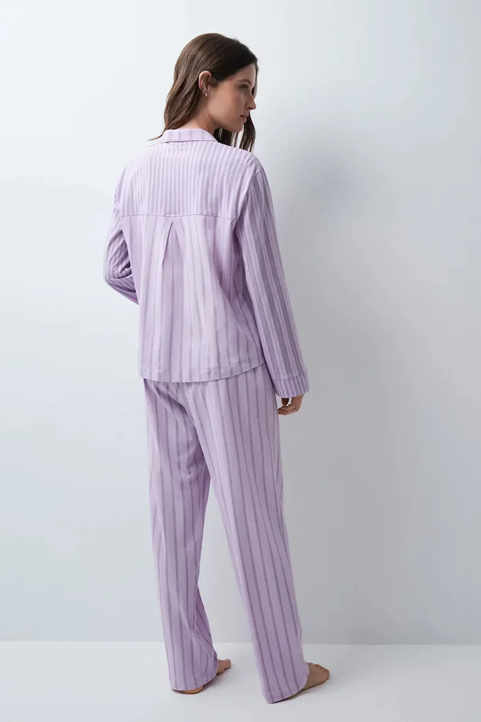women'secret пижама от две части дамска от памук виолетова 3794104