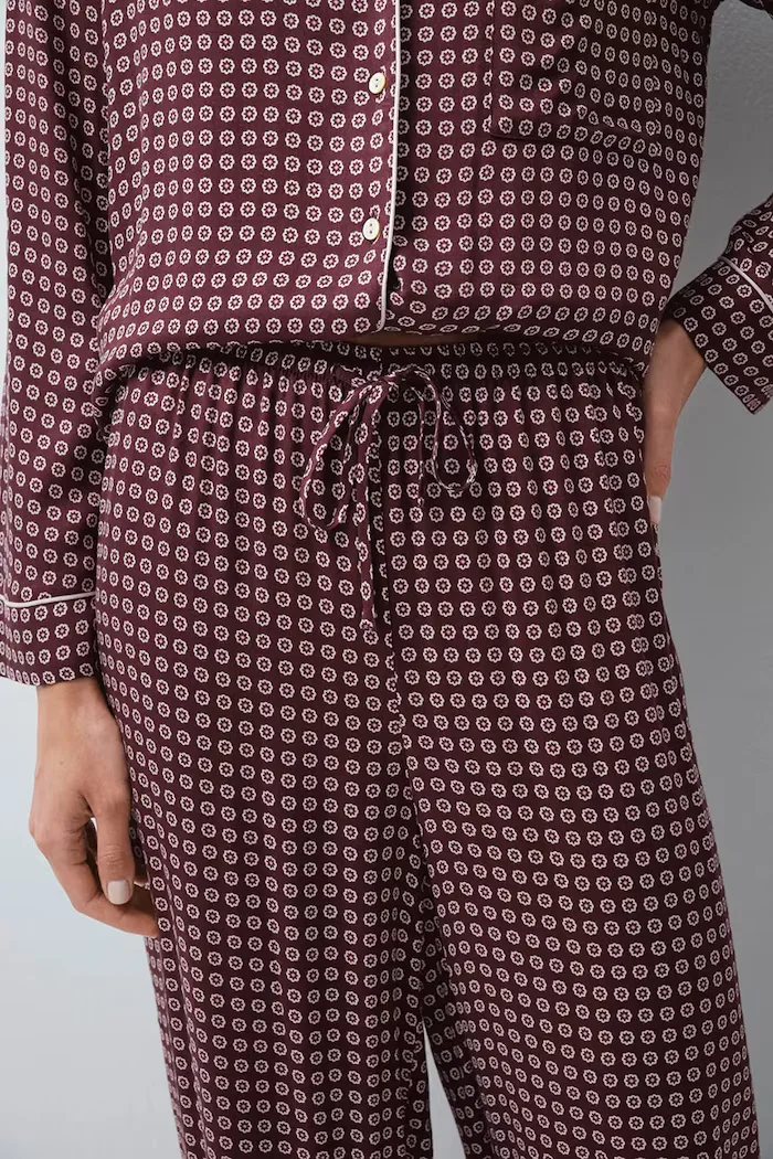 women'secret пижама от две части дамска от вискоза бордо 2544856