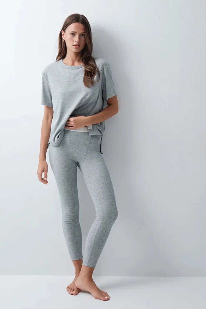 women'secret пижама от две части дамска с модал сива 4754187