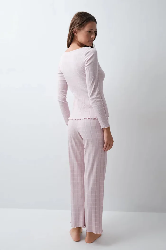women'secret пижама от две части дамска с памук розова 3134055