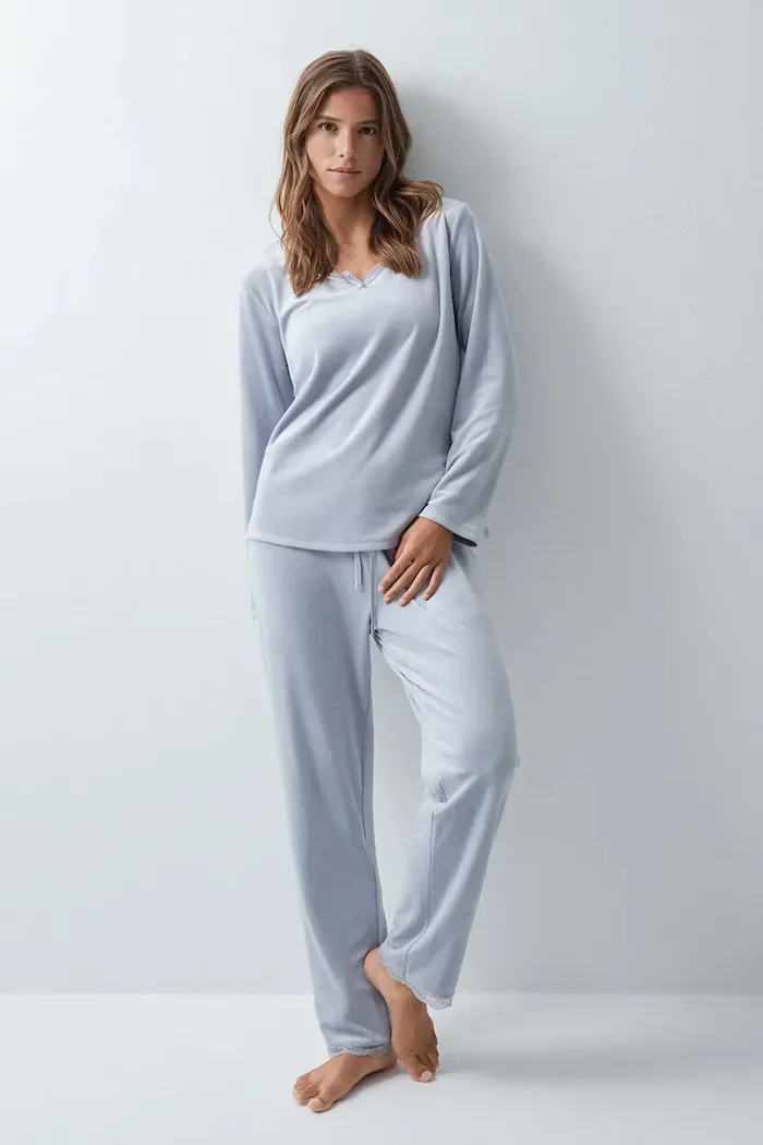 women'secret пижама от две части дамска синя 3594761
