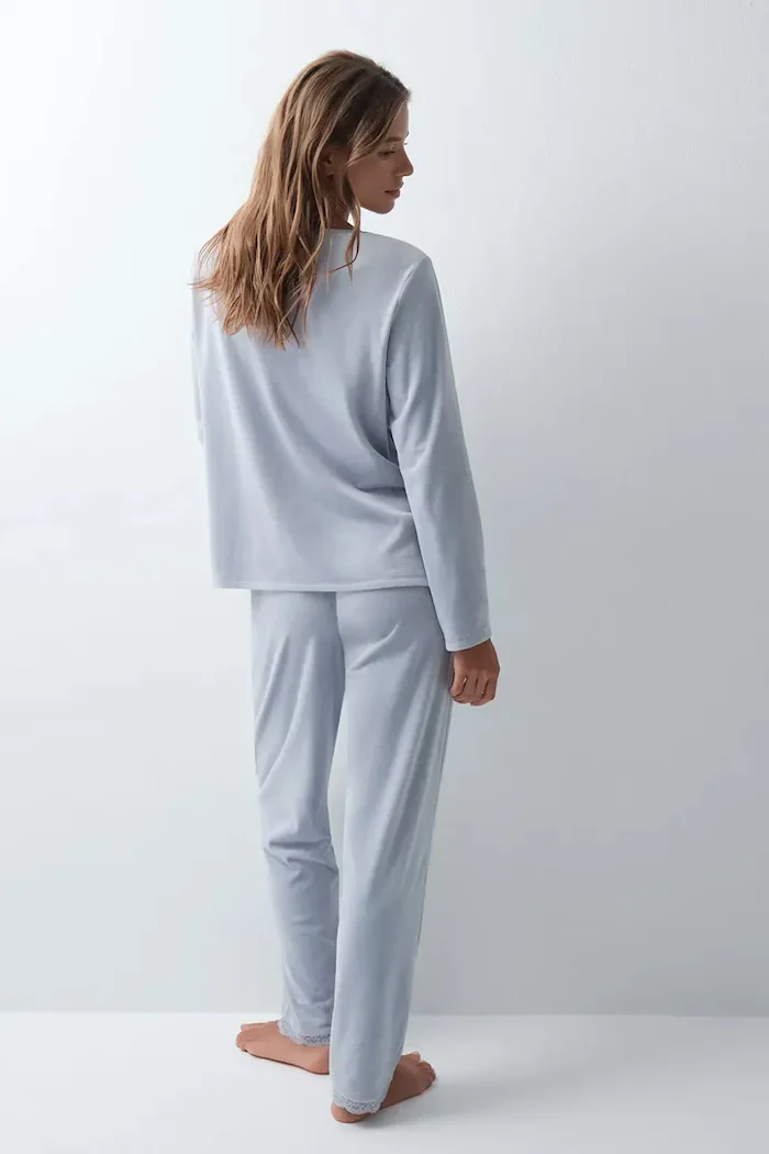women'secret пижама от две части дамска синя 3594761