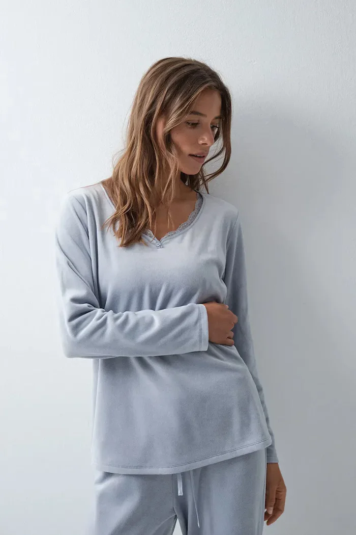 women'secret пижама от две части дамска синя 3594761