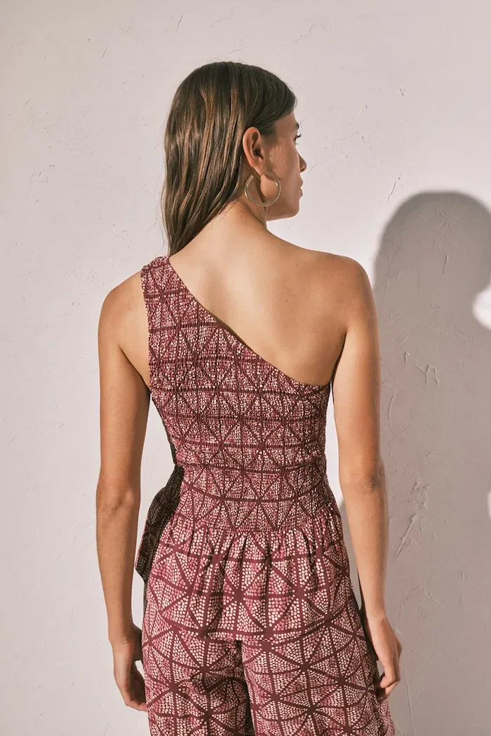 women'secret пижама с къси ръкави дамска бордо 3273321