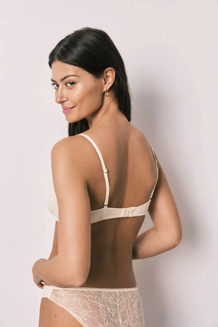 women'secret триъгълен сутиен с памук жълт 5053948
